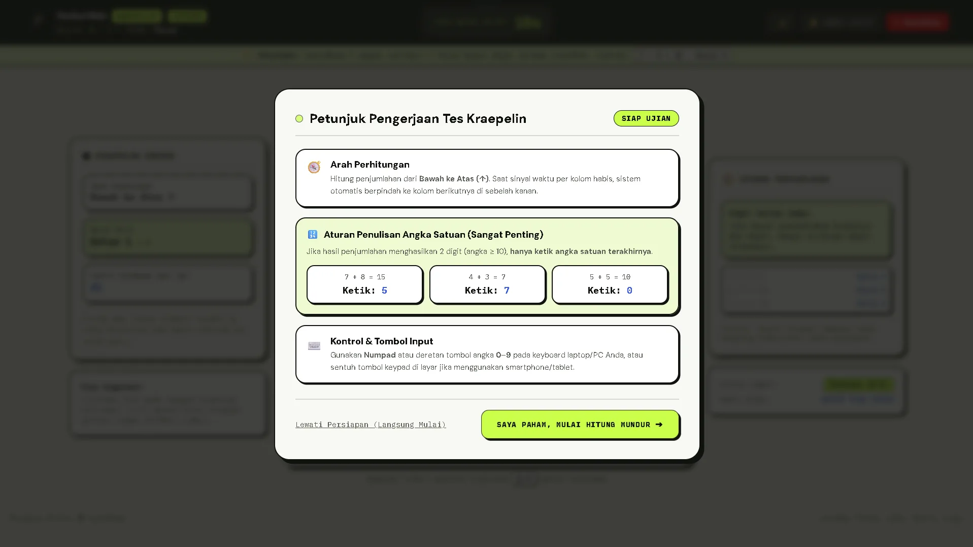 PankerWeb - Kraepelin & Pauli Psychometric Engine