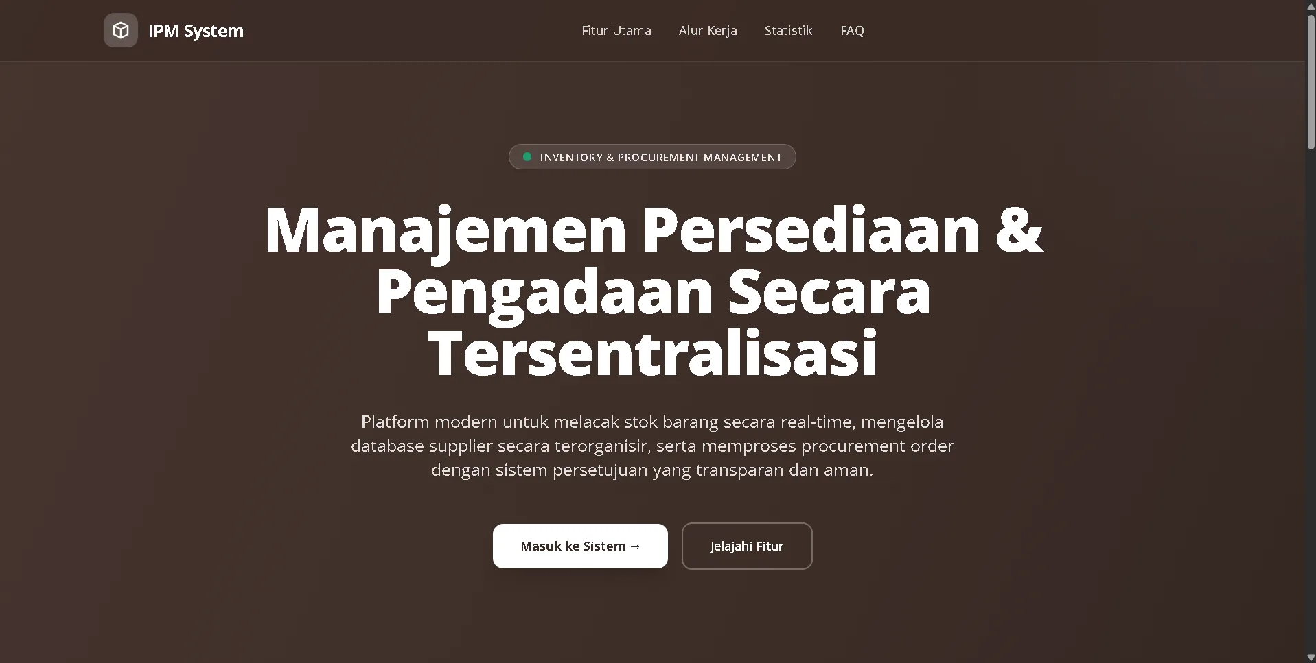 IPM System - Inventory & Procurement Management